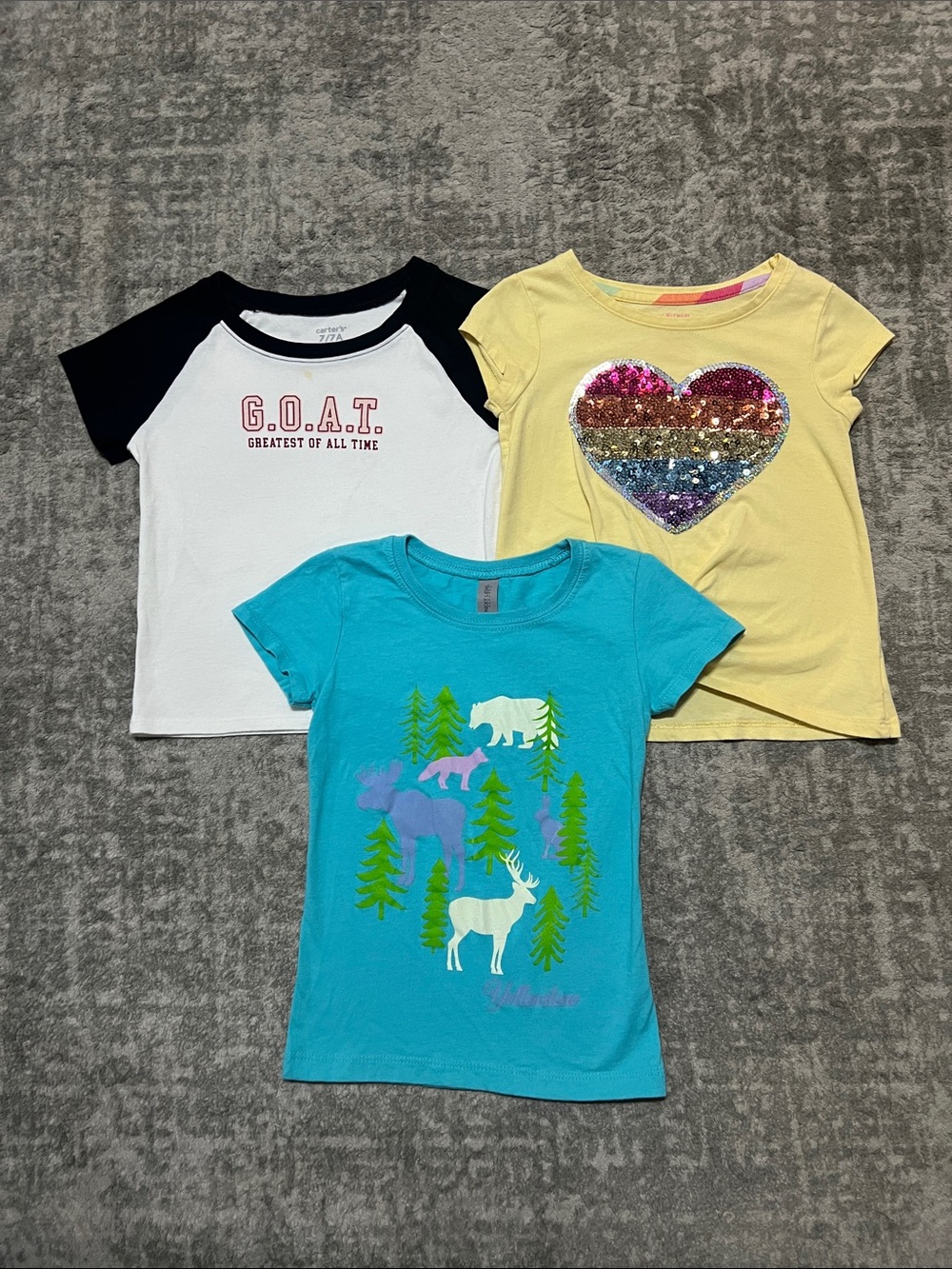 🔥4/20! Bundle of 3 girls short sleeve shirts. Size 5